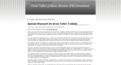 Desktop Screenshot of growtaller4idiots.webstarts.com
