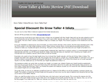 Tablet Screenshot of growtaller4idiots.webstarts.com